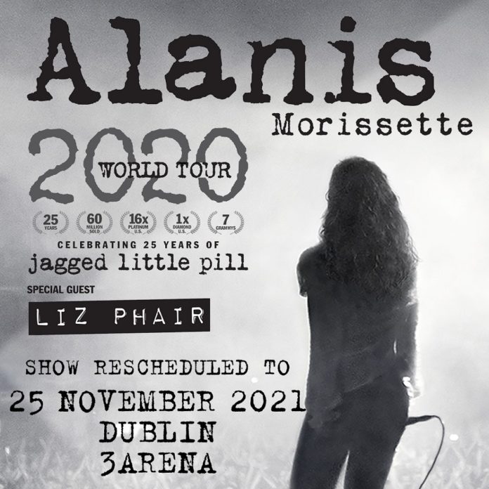 Alanis Morissette Confirms Rescheduled Date For 3Arena