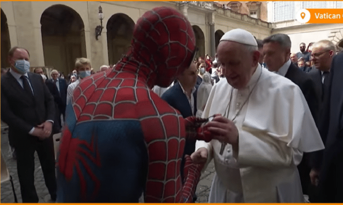 Pope Francis Meets Spider-Man At The Vatican